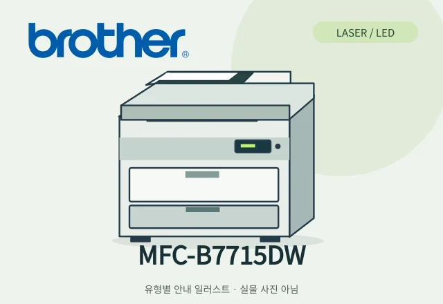 MFC-B7715DW 레이저 복합기 안내 일러스트 (실물 사진 아님)